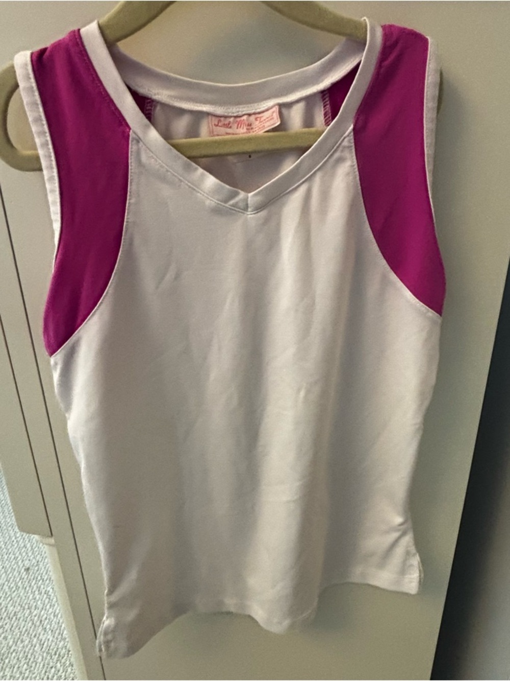 Little Miss Tennis Tank for girls, size small. 🎾